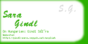 sara gindl business card